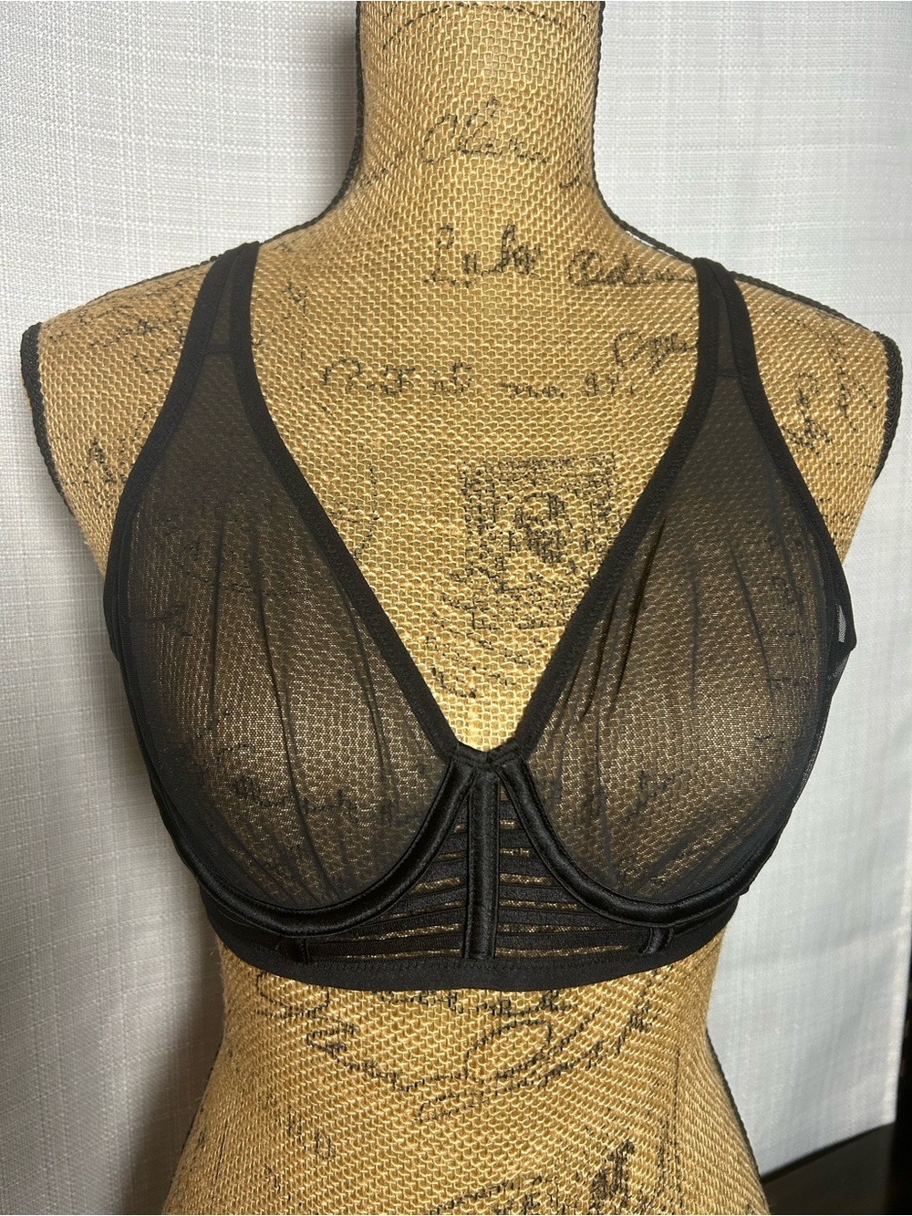 Victoria's Secret Black Sheer Mesh Underwire Bralette